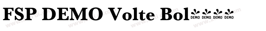 FSP DEMO Volte Bol字体转换 FSP DEMO Volte Bol字体转换